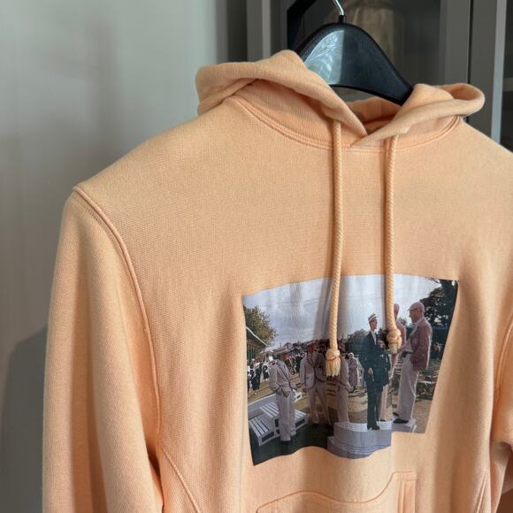 Rowing Blazers x Slim Aarons Capsule Print Peach Cotton Hoodie Sweatshirt Small - Picture 2 of 6